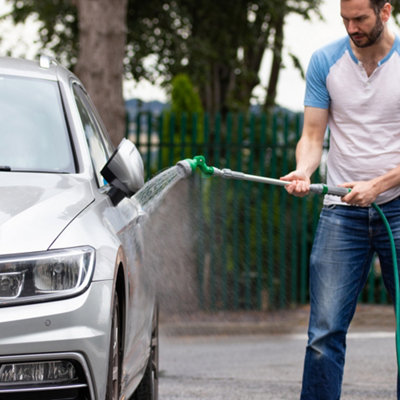 9 Function Telescopic Garden Hose Lance with Adjustable Head, Long