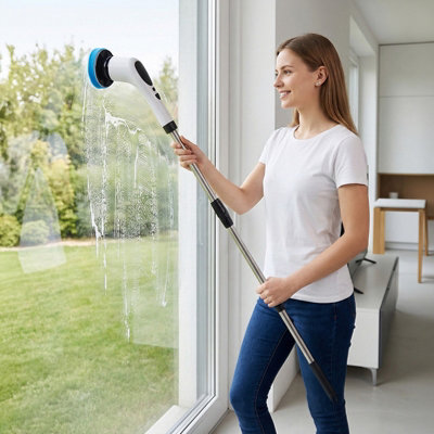 9 in 1 Cordless Handheld Electric Spin Scrubber with Long Handle