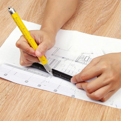 9 in 1 Pen Tool with Ballpoint & Touchscreen Pen, LED Torch, Bottle Opener, Phone Holder, Screwdriver Heads, Ruler & Spirit Level