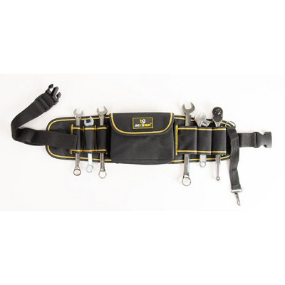9-in-1 Tool Belt - Durable Multi Tool Holder with Loop Pockets, Pouch, Fabric & Clip Hook for DIY, Building, Gardening, Decorating