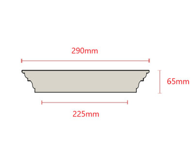 9 Inch Flat Regency Dry Cast Wall Coping Stone Pack of 10