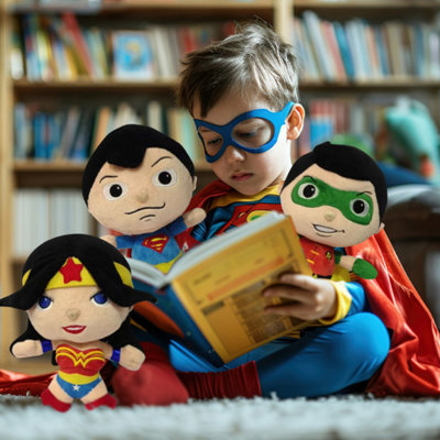 9 Inch Little Mates Cosy Plush Cuddly Toy Comic Soft Kids Super Hero Robin
