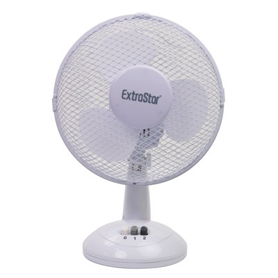 9 inch White 20W Desk Fan Mini Table Fan with 3 Fan Blades