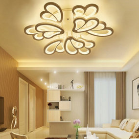 9 Lights Dimmable Flower Shape LED Chandelier Ceiling Light Dimmable