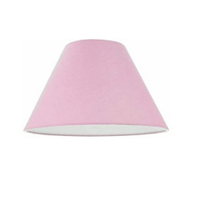 9" Luxury Cotton Textured Fabric Coolie Light Shade Purpose Table Floor Ceiling Practical & Eye Caring Lampshade Pink