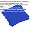 9 PACK Heavy Duty Floor Tile - PP Plastic - 400 x 400mm - Blue Treadplate