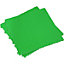 9 PACK Heavy Duty Floor Tile - PP Plastic - 400 x 400mm - Green Treadplate