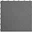 9 PACK Heavy Duty Floor Tile - PP Plastic - 400 x 400mm - Grey Treadplate
