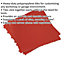 9 PACK Heavy Duty Floor Tile - PP Plastic - 400 x 400mm - Red Treadplate