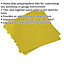 9 PACK Heavy Duty Floor Tile - PP Plastic - 400 x 400mm - Yellow Treadplate