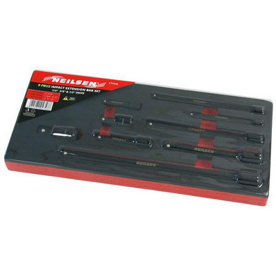 US PRO Tools 9-Piece 1/4", 3/8", 1/2" Drive Extension Bar Set – Socket Extension Bars (Set 4190)