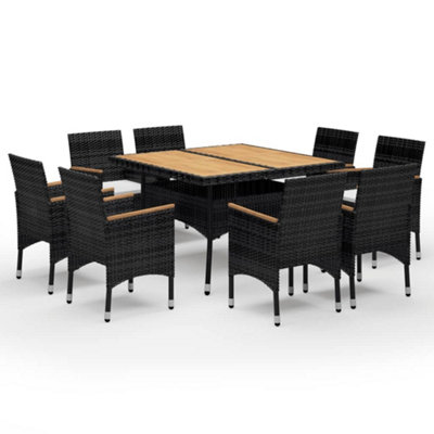 9 Piece Garden Outdoor Dining Set Suitable for Backyard, Patio Poly ...