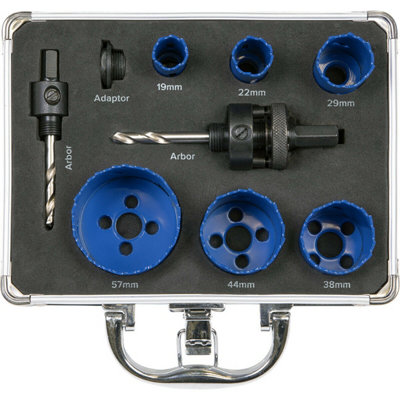 Bluespot Tools 16-Piece Multi Holesaw Set for Wood and Metal