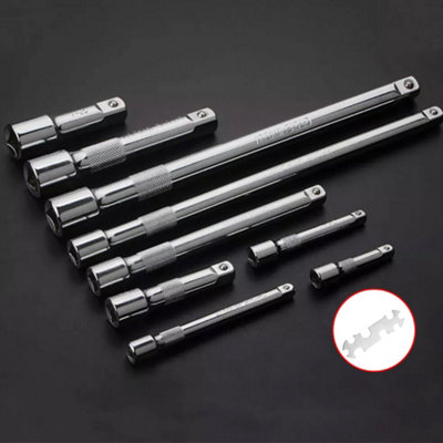 9 Piece Socket Extension Bar Set Mixed Drive 1/4