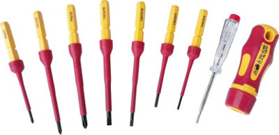 9 Piece VDE Quick Blade Electricians Screwdriver Set