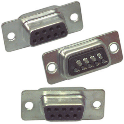 9 pin Female D Sub Socket Chassis Solder Connector RS232 Computer PC Serial