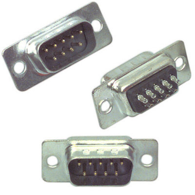 9 pin Male D Sub Chassis Connector Solder Plug RS232 Computer PC Serial