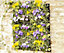 9 Pocket Vertical Wall Planter - Indoor Outdoor Floral Feature Black Hanging Flower Herb Veg Holder for Walls & Fences - 70 x 70cm