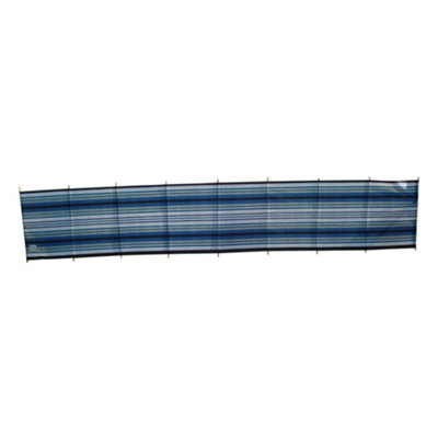 9 Pole Navy & Burgundy Stripe Windbreak