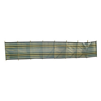 9 Pole Sand & Grey Stripe Windbreak