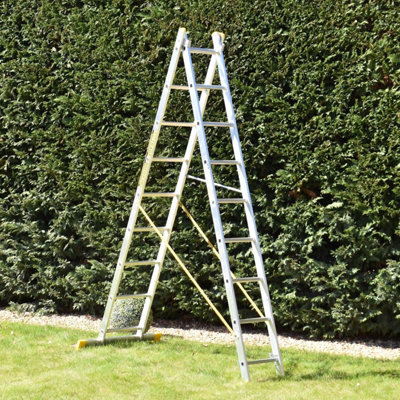 9-Rung Trade Master Pro 2 Section Combination Ladder | DIY at B&Q