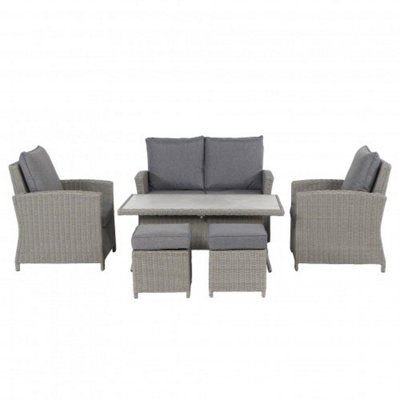 9 Seater Rattan Garden Lounge Set with Ceramic Top Outdoor Furniture