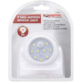 9 Smd Motion Sensor Light Night Cordless Lamp Auto On Off Battery Operated