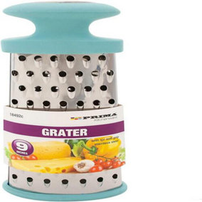 9" Stainless Steel Oval Grater Cheese Vegetables Kitchen Soft Grip Handle