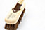 9" Stiff Deck Scrub Wooden Scrubbing Scrubber Brush with Long Wood Handle
