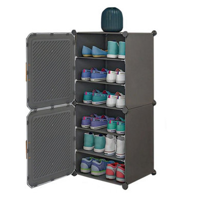 9 Tier 3 Doors Shoe Rack Shoe Storage Cabinet Shelf Unit Door Hallway DIY Cube Cabinet