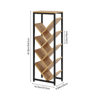 9-Tier Floor Standing Tree Bookshelf Storage Rack