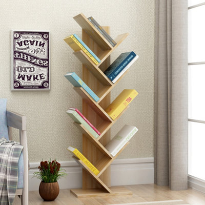 9 Tier Standing  Wooden Tree Bookshelves for Living Room Home 1320mm(H)