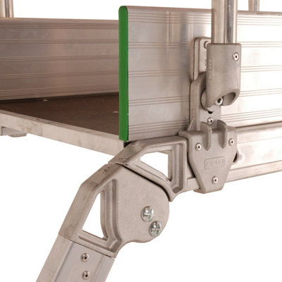 9 Tread Industrial Crossover Ladder with Handrails for Safe Access