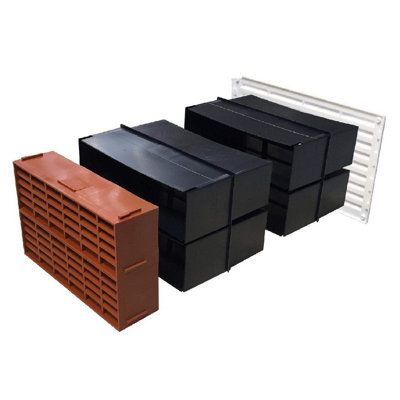 9" x 6" Extendable Combination Cavity Wall Sleeve Vent with Terracotta Air Bricks