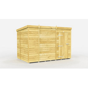 9 x 7 Feet Pent Shed - Single Door Without Windows - Wood - L214 x W276 x H201 cm