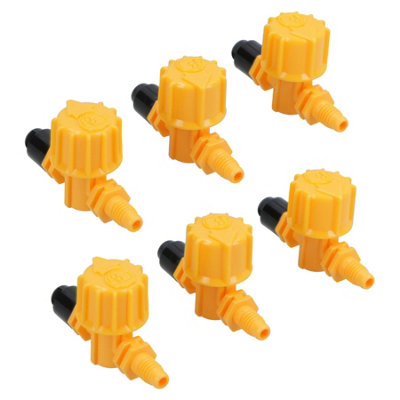 90 Degree Adjustable Micro Jet Watering Sprayer For 4 and 13mm Pipe 6pc