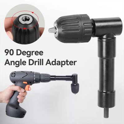 90 Degree Right Angle Drill Adapter Attachment 3/8 inch Chuck