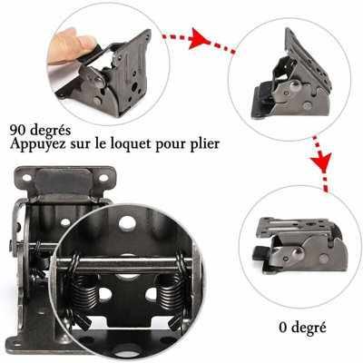 90 degrees Self Locking Folding Hinge Folding Support Work Table
