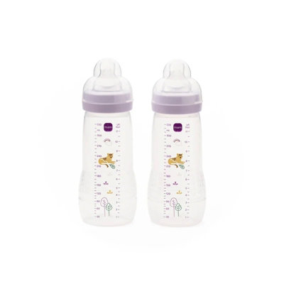 MAM Easy Active Bottles, 2X 330ml, Easy-Grip Ergonomic Shape, Pink - Image 5