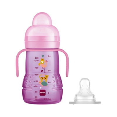 Mam 2-In-1 Trainer Bottle - 260Ml Pink - Image 4