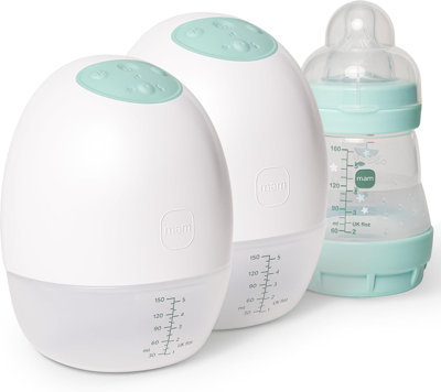 Double Wearable Breast Pump Hands Free Electric Mam Move Silent Portable Set from B&Q