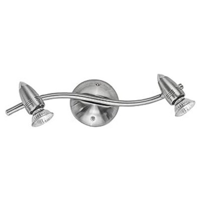 Eglo 24725 Magnum Curved Twin Spot Bar 2Xgu10 Satin Nickel from B&Q