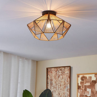 Eglo Light Adwickle Geometric Flush Ceiling (Ip20) - Modern Stylish Ing Fixture (D) 44.5Cm