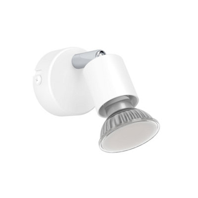 B&Q -  Basic Stecci-E White Plastic Eco-Friendly Spotlight