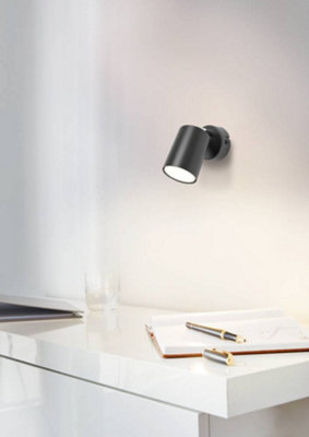 B&Q -  Basic Reciso-E Black Steel Eco Friendly Spotlight