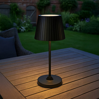 B&Q -  Cabozo Led Black Portable Outdoor Table Lamp