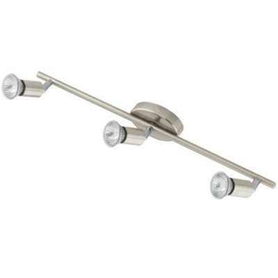 Eglo 83048 Buzz Triple Spotlight Bar (Satin Nickel) from B&Q