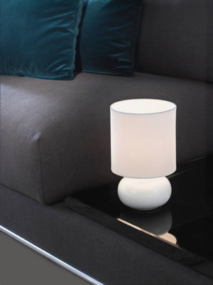 B&Q -  Trondio White Ceramic Modern Table Lamp