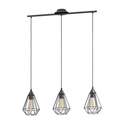 B&Q -  3 Set Pendant E27 Black Tarbes (21)