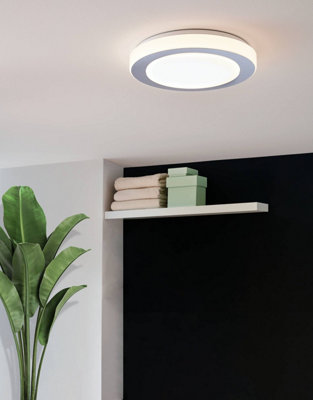 Eglo Led Carpi Chrome Steel Ip44 Ceiling Light from B&Q